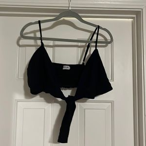 Black tie crop top